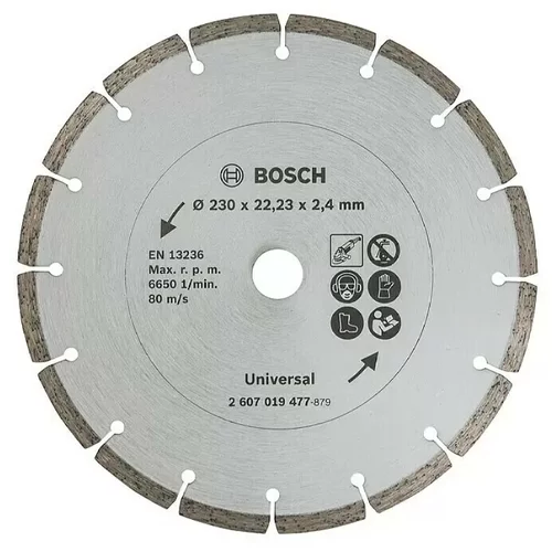 Bosch Diamantna rezalna plošča (premer: 230 mm, debelina: 1,7 mm, izvrtina: 22,23 mm, za gradbeni material)