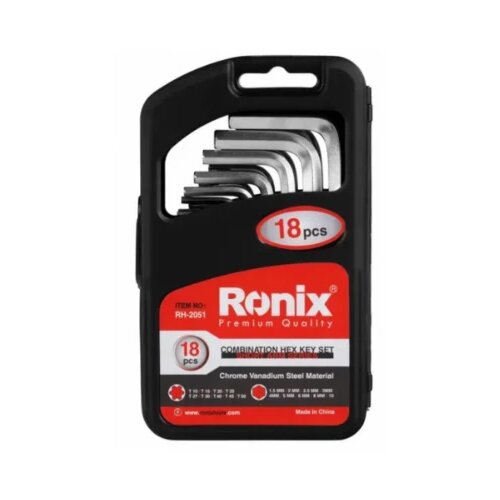 Ronix Alat Kljucevi set Kratki HEX & TORX 18-delni CR-V RH-2051 PLC 1-5-10MM/T10-T50 Cene