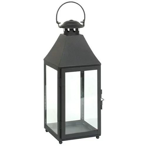 Metalna lanterna (D x Š x V: 14 x 14 x 37,5 cm, Crne boje)