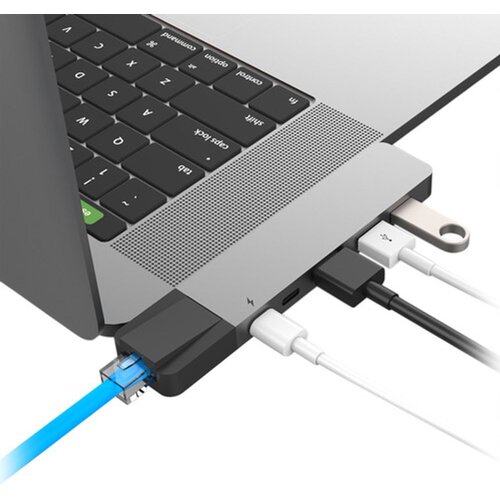 HYPER Drive, NET 6 u 2 USB-C HUB, za MacBook Pro, 2xUSB-C PD 100W+60W Slike