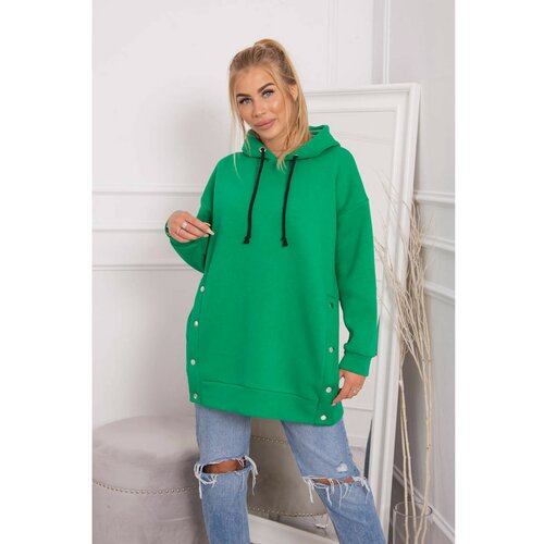 Kesi Insulated sweatshirt with press studs light green Slike