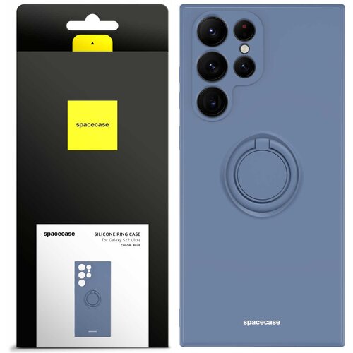 Spacecase SILIKONSKI OVITEK S OBROČKOM ZA GALAXY S22 ULTRA BLUE, (21962885) Cene