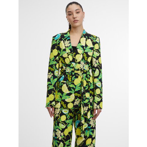 Orsay Black &amp;amp; Yellow Women&amp;#039;s Patterned Blazer - Women&amp;#039;s Slike