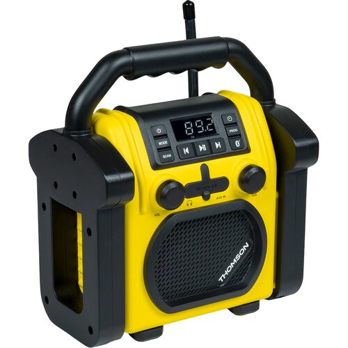 Oem THOMSON, 30W Bluetooth gradbeni zvočnik s funkcijo PLL FM radia, Črna / Rumena, (5000250445) Slike