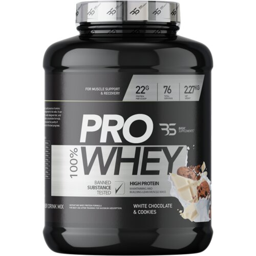 Basic Supplements pro whey protein – visokokvalitetan izvor proteina - bela čokolada 2.27kg Cene