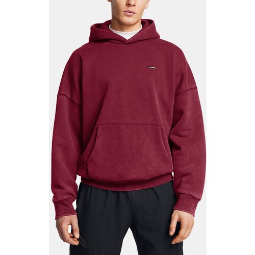 Under Armour Men's sweatshirt UA Icon HWT Flc Wash OS Hood-RED - Men's Cene