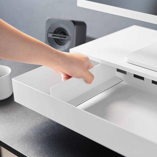 YAMAZAKI Bijelo metalno postolje za monitor Tower &amp;ndash; Slike