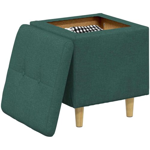  Otoman za pohranu Tamnozelena 40 x 40 x 45 cm tkanina - Tamnozelena 40 cm tkanina Slike