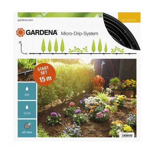Gardena micro-drip početni komplet za zalijevanje (prikladno za: redovi biljaka do 15 m, područje uporabe: na otvorenom) Slike