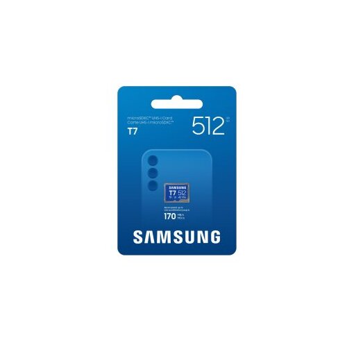 Samsung Spominska kartica T7, micro SDXC, 512GB, U3, V30, A2, UHS-I, 170 MB/s, (5000229135) Cene