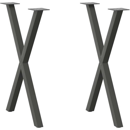 vidaXL Noge za blagovaonski stol u obliku slova X 2 kom antracit Cene