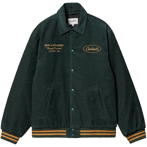 Carhartt WIP Rugged Letterman Jacket Disc Green Slike