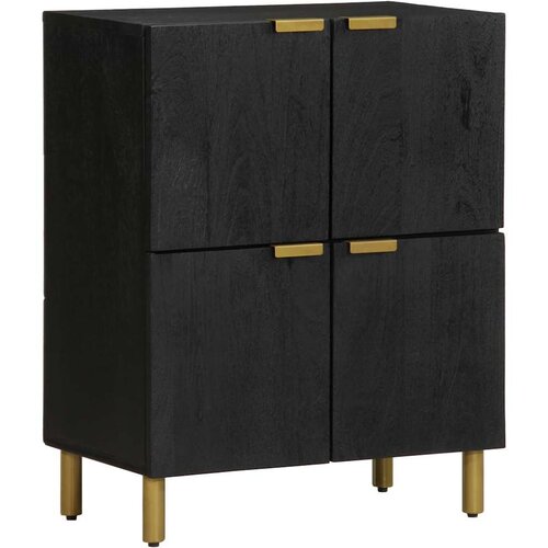  Komoda crna 60 x 33 x 75 cm konstruirano drvo Cijene