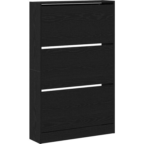  Ormar za cipele Crni hrast 80 x 21 x 125,5 cm Konstruirano drvo Slike