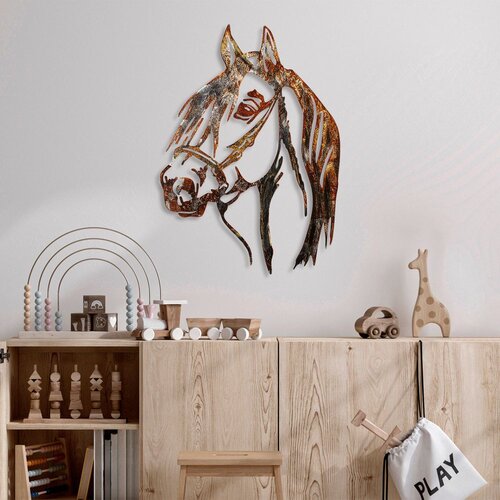 Wallity Zidna dekoracija Horse-3, 38cmx53cm, Bakar Slike