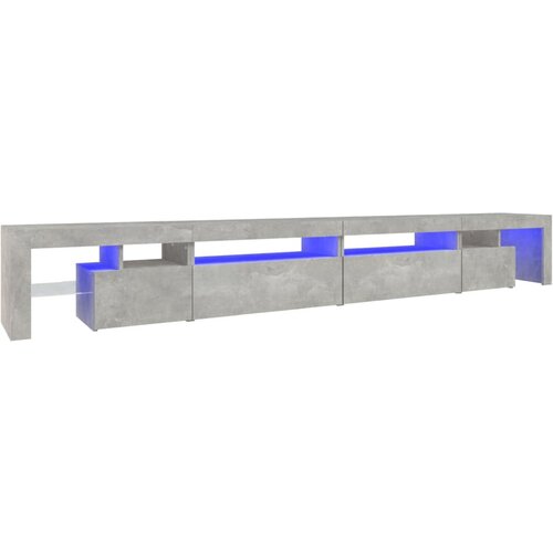 Maison Chic TV omarica - TV stojalo - Televizijska omarica z LED lučkami betonsko siva 290x36,5x40 cm, (21699949) Slike