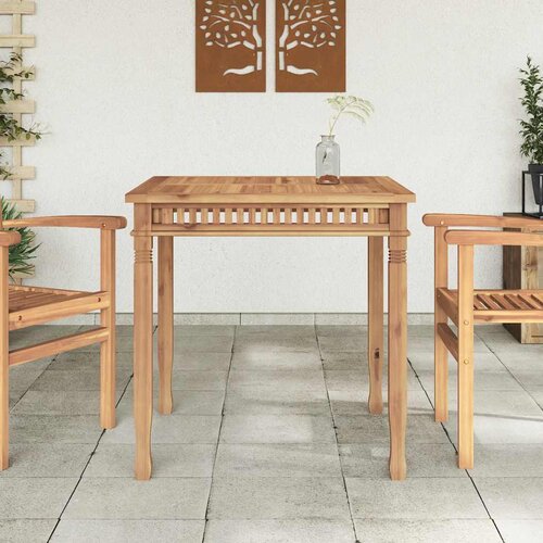  Vrtni blagovaonski stol 80 x 80 x 80 cm od masivne tikovine Slike