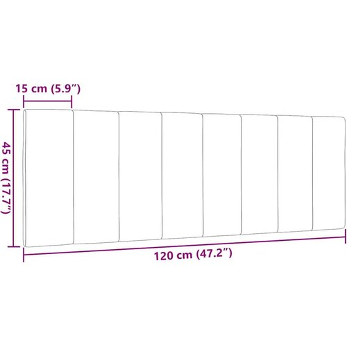 VidaXL jastuk za uzglavlje crni 120 cm od tkanine Slike