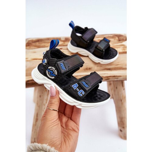 Kesi children's light sandals black and blue maxel Slike