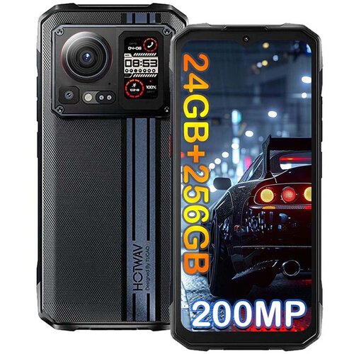 Hotwav Cyber 15 12/256GB, črna pametni robustni telefon Android 13，6280mAh 200MP+24MP nočni vid, (21591246) Cene