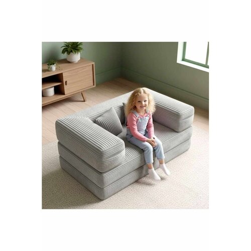 Atelier Del Sofa Kid Sofa dečija sofa na razvlačenje 140 &amp;times; 70 cm, svetlosiva Slike