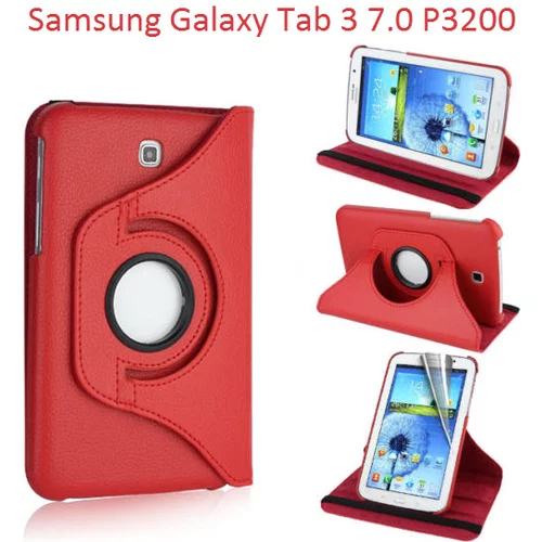  Vrtljivi ovitek / etui / zaščita za Samsung Galaxy Tab 3 7.0 - rdeči