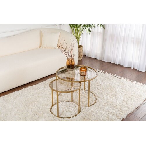 Hanah home Klupski stoli Sarin (Zlatna/Bronana) Slike