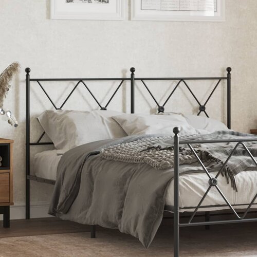 The Living Store Kovinsko posteljno vzglavje črno 140 cm - Vzglavje, (21660250) Cene