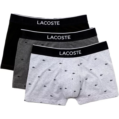 Lacoste Pižame & Spalne srajce PACK 3 CALZONCILLOS BOXER HOMBRE 5H3411 Siva