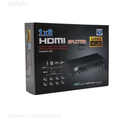 Hytech HY-LU8 8 Port 4K 2K HDMI Splitter