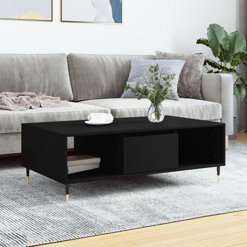 vidaXL Klubska mizica črna 104x60x35 cm inženirski les Cene