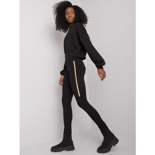 RUE PARIS Leggings-RV-LG-7368.08P-black Cene