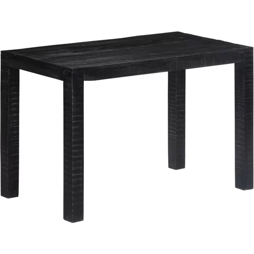 vidaXL Jedilna miza trden mangov les 118x60x76 cm črna