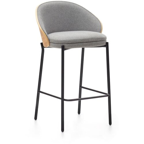 Kave Home Siva/u prirodnoj boji barska stolica (visine sjedala 65 cm) Eamy &ndash; Cijene