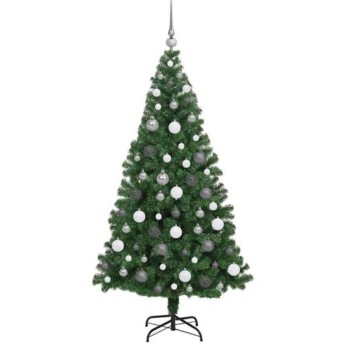 VidaXL Umjetno božićno drvce Zelena 180 cm PVC i Čelik i Plastika Slike