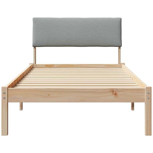  Okvir kreveta s uzglavljem Smeđa i svijetlo siva 90 x 200 cm Slike