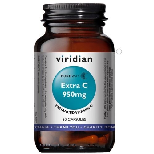 Viridian Nutrition Vitamin C PureWay ExtraC Viridian, 950mg (30 kapsul) Slike