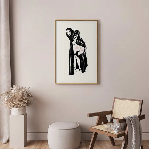  Plakat - Painful Sitting 29.7x42 Zlatni okvir s margom Cene