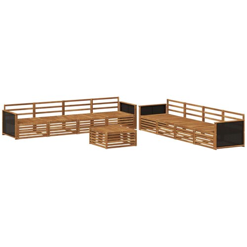 vidaXL Zunanja garnitura za sedenje 9 pcs Naravna Trden akacijev les, (5000280079) Cene