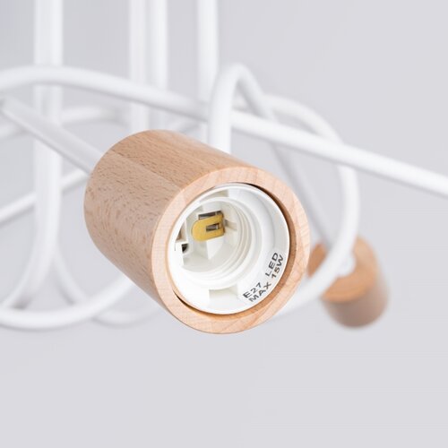 Sollux Lighting SL.1475 - Plafonski luster EMBER 5xE27/15W/230V bela/bež/buk Cene