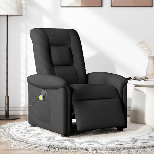 Maison Chic Električni masažni naslanjač - Relax naslanjač črno blago, (22134790) Cene