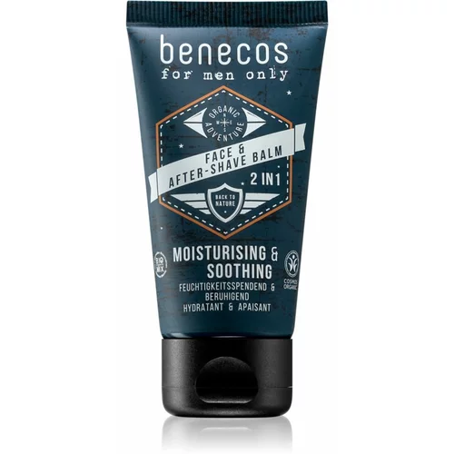 Benecos For men only 2in1 balzam za obraz in aftershave