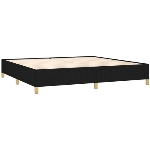  Krevet s oprugama i madracem crni 200x200 cm od tkanine Slike