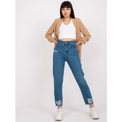 RUE PARIS Trousers jeans-RO-SP-PNT-4005.69-dark blue Slike