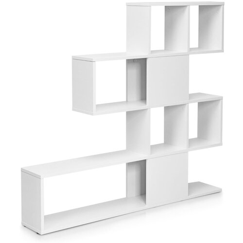 Costway Sodoben geometrijski knjižni regal Regal za dnevno sobo, (5000357489) Slike