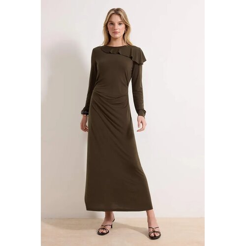 Trendyol Modest Ženska haljina Tctss26Eb00015, Smeđa Cene