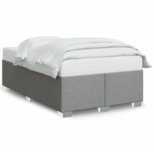 VidaXL Okvir kreveta svjetlosivi 120 x 190 cm od tkanine Slike