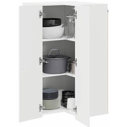 Zidni kutni ormar Bijelo 57 x 57 x 100 cm Konstruirano drvo Slike