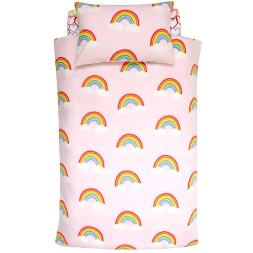 Catherine Lansfield Dječja posteljina za dječji krevetić od mikropli&amp;scaron;a 120x150 cm Rainbow Hearts &amp;ndash; Slike