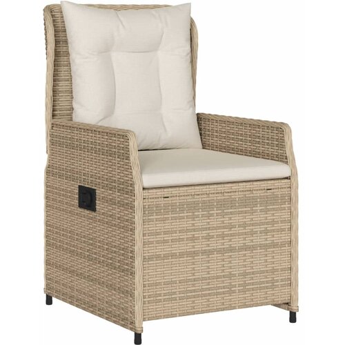  5-dijelni vrtni blagovaonski set od poliratana s jastucima bež 80 x 80 x 74 cm Slike